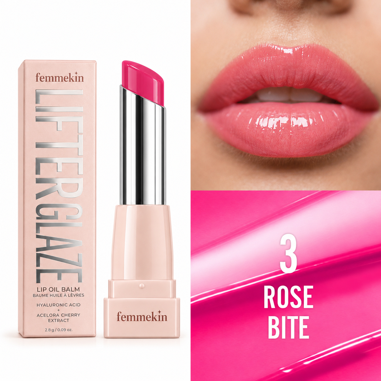 Femmekin Lifter Glaze Lip Balm - 24HR Hydration & Color