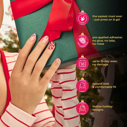 Holiday No Glue Press-On Nail Collection