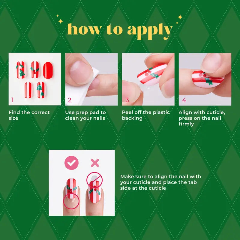 Holiday No Glue Press-On Nail Collection
