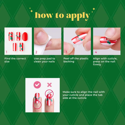 Holiday No Glue Press-On Nail Collection