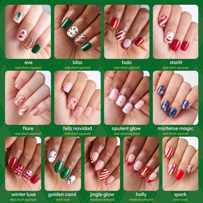 Holiday No Glue Press-On Nail Collection