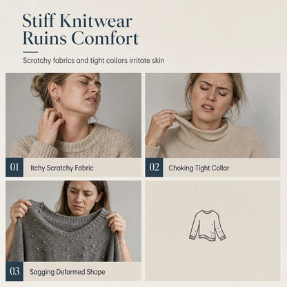 Women's Loose Fit Collared Knit Sweater Casual Slouchy Solid Color Long Sleeve Knitwear
