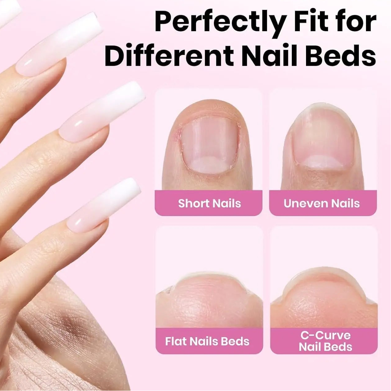 Femmekin SculptFit Nail Tips, 100PCS Pre-Etched