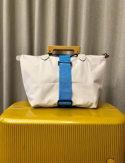 2-Pack Adjustable Rainbow Luggage Connector Straps