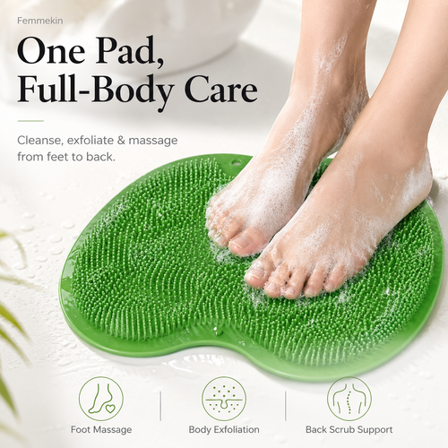 BOGO Silicone Foot & Back Scrubber Mat