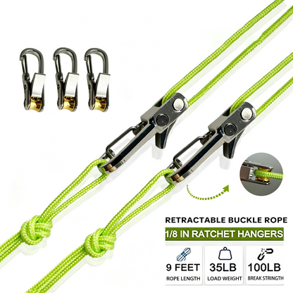 Multi Function Retractable Buckle Rope for Camping Hiking and Outdoor Use