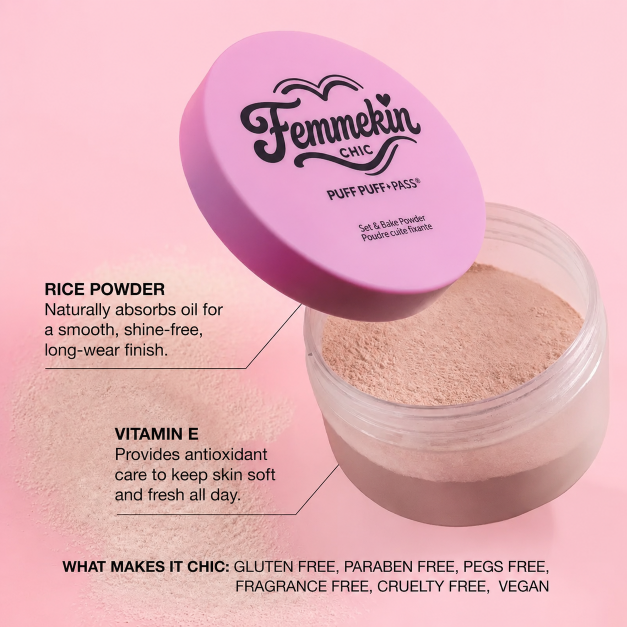 Chic Glow Setting Powder – Lightweight Blur & Translucent Finish