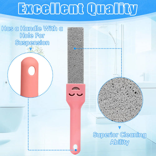 12 Pack Pumice Stone Toilet Cleaner - Extra Long Handle