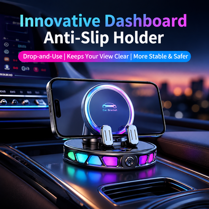 360° Rotating Wireless Charging Car Phone Mount with RGB Light