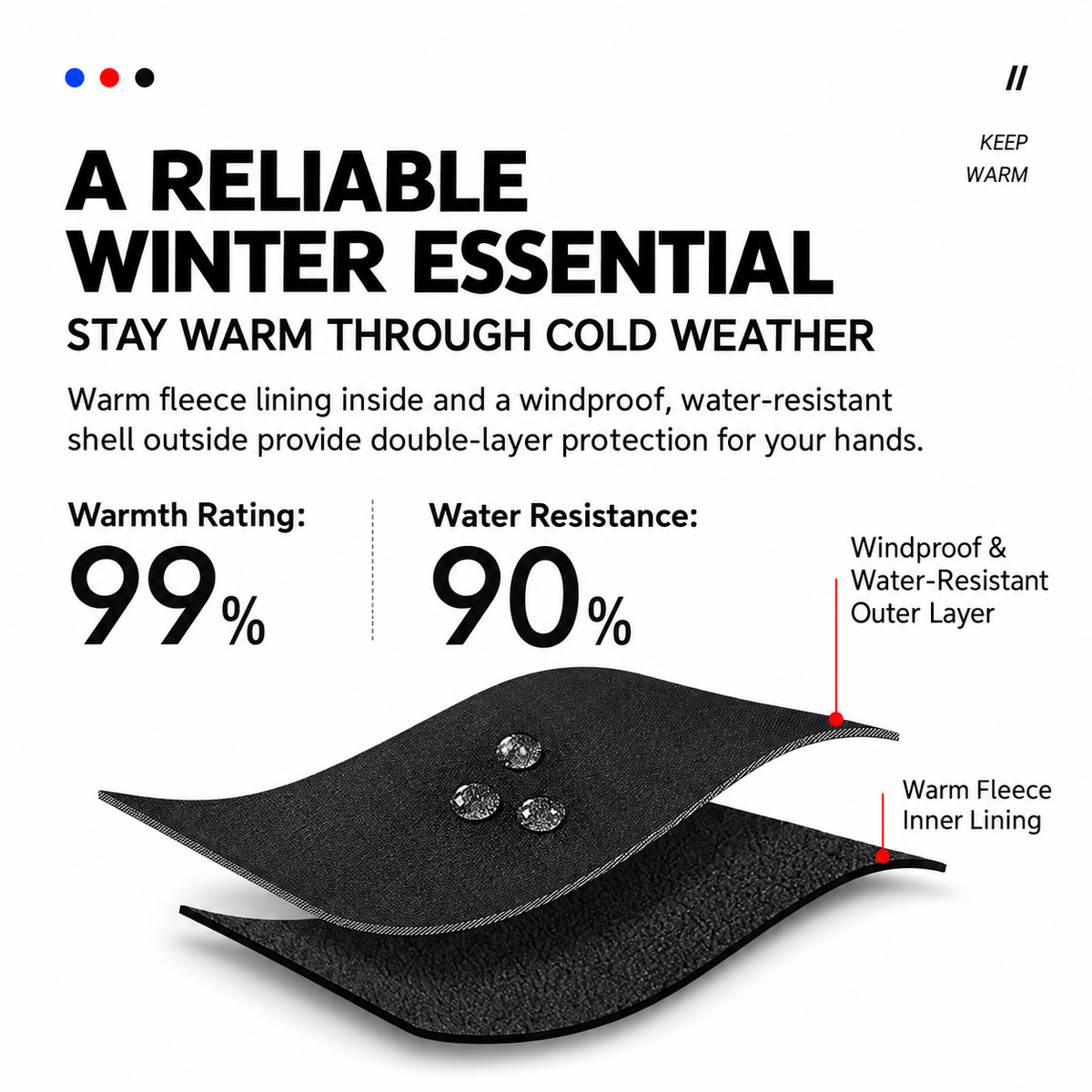 Winter Thermal Touchscreen Gloves – Water-Resistant & Touchscreen-Friendly
