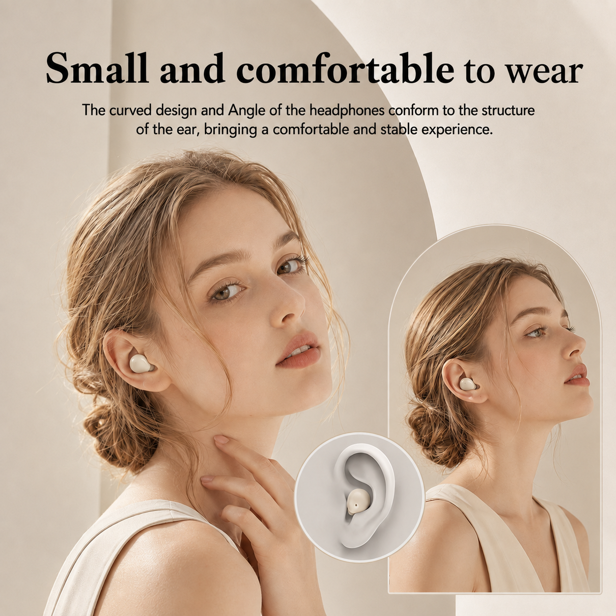 Ultra Small Invisible Sleep Earbuds for Side Sleepers with 25 Hour Battery