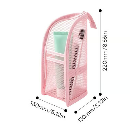 Mesh Zipper Toiletry Storage Pouch