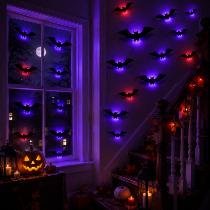 3D LED Bat Wall Lights for Halloween Decor