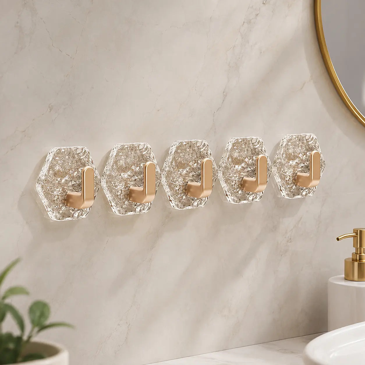 20 Pack Adhesive Wall Hooks for Kitchen and Bathroom