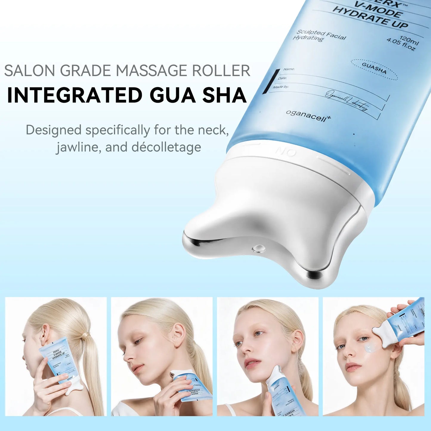 [Jeffree Star Pick] Oganacell PDRN Peptide Gua Sha Lifting Gel Cream for Jawline Definition, Face Sculpting & De-Puffing, Firming & Elasticity Care for Dry and Sagging Skin, Glass Skin Glow, At-Home Facial Care | Korean Skincare