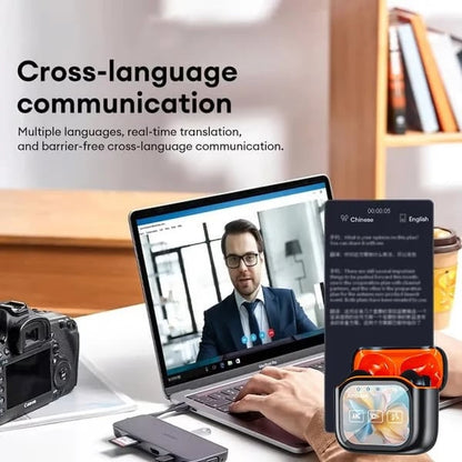 🎁🔥Wireless Bluetooth Translation Earphone With LED display screen(Fit iOS & Android)
