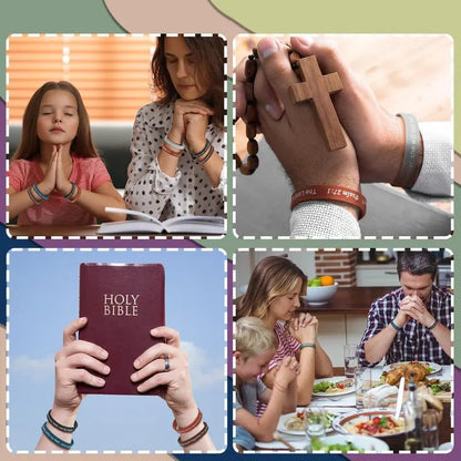 ✝️ 30PCS Bible Verse Bracelets – Christian Faith Wristbands for Church Events, Youth Groups & Sunday School Rewards