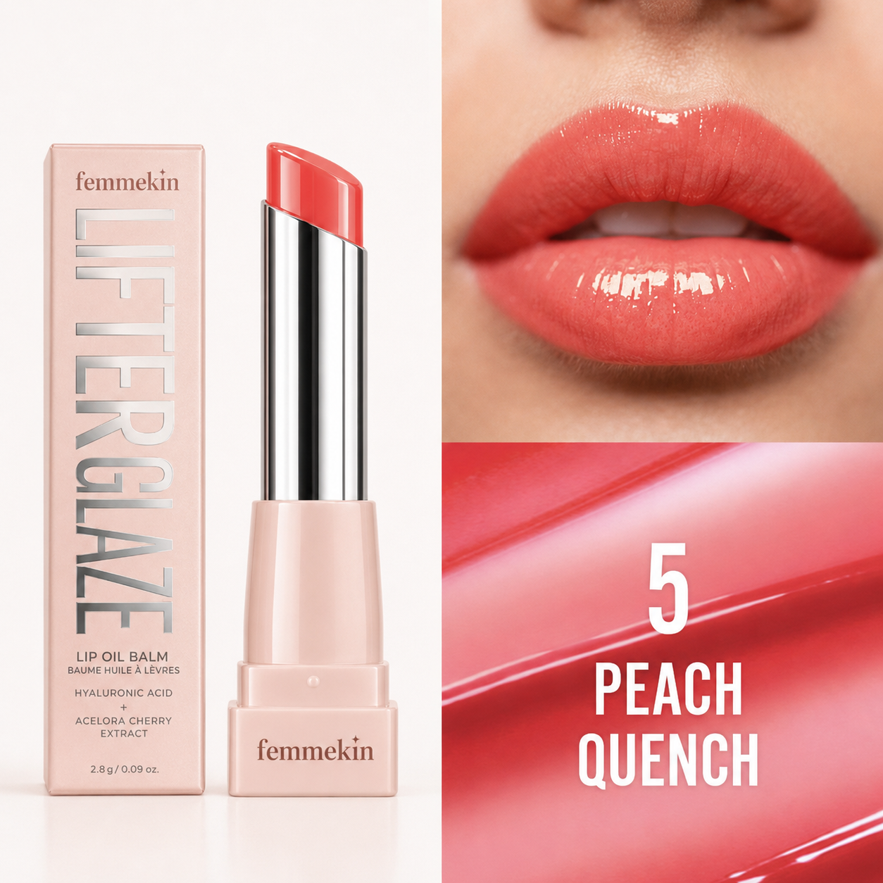 Femmekin Lifter Glaze Lip Balm - 24HR Hydration & Color