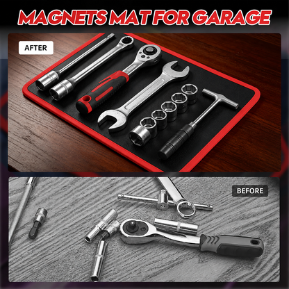 3PC Flexible Magnetic Tool Mat & Tray Holder
