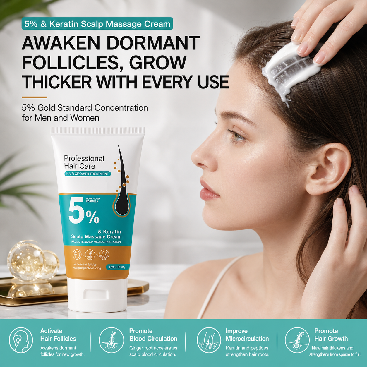 Hair Growth Cream for Men and Women