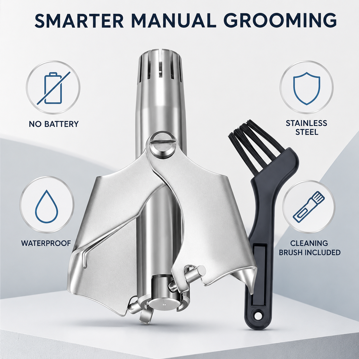 ✂️ Manual Nose Hair Trimmer – Precision Grooming. No Battery Needed