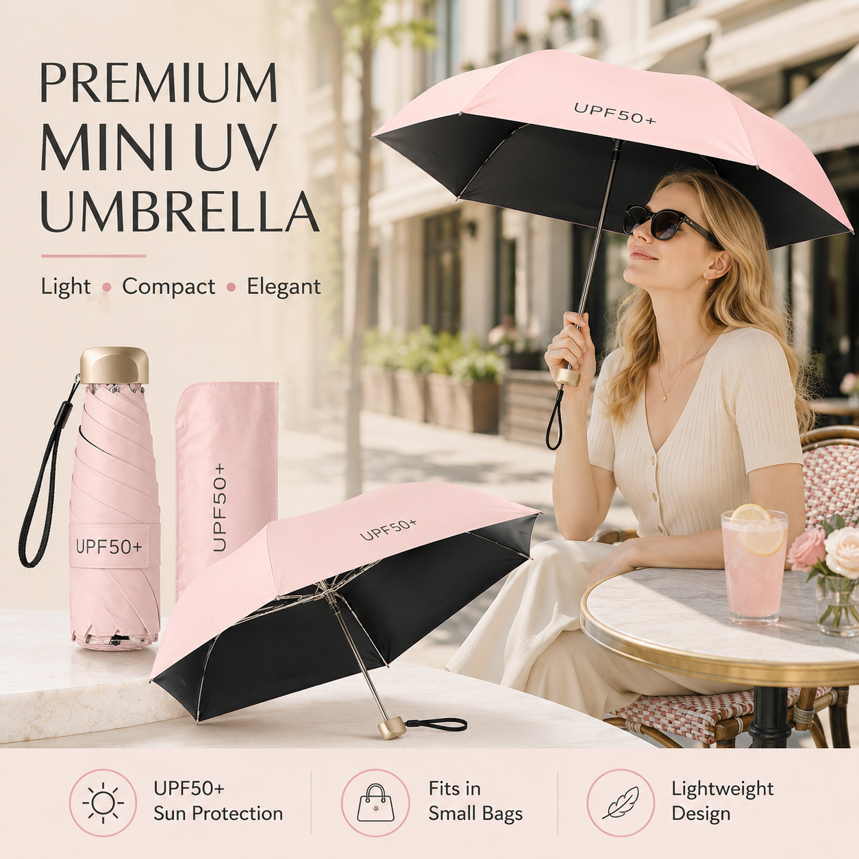 Portable Capsule Umbrella with Dual Purpose Design