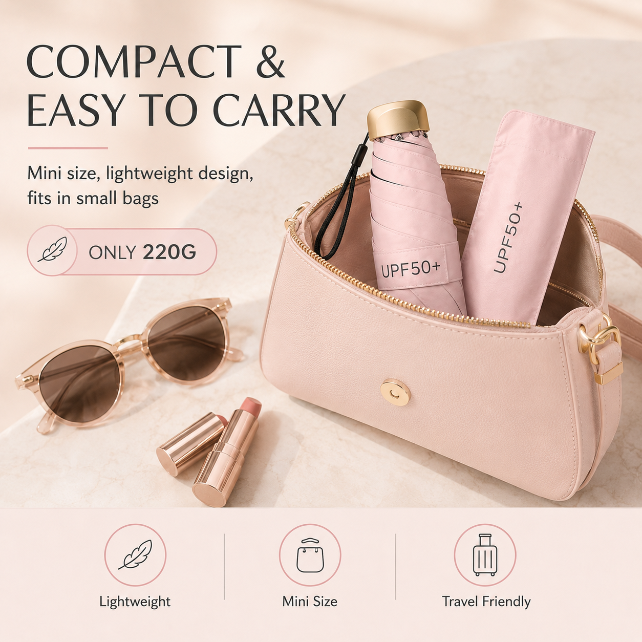 Portable Capsule Umbrella with Dual Purpose Design
