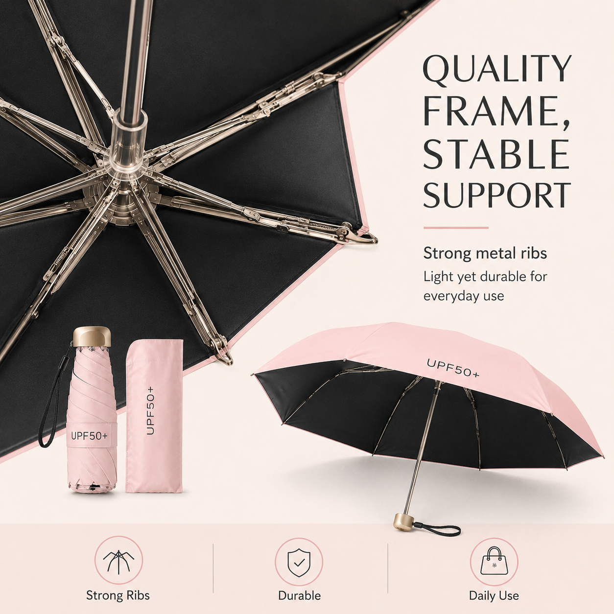 Portable Capsule Umbrella with Dual Purpose Design