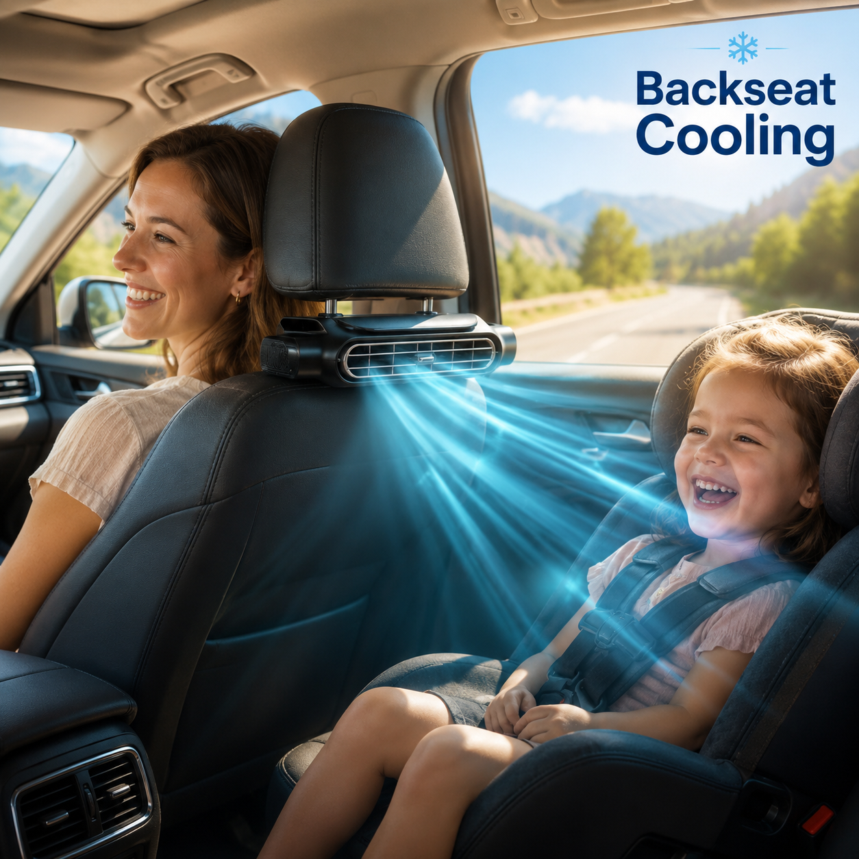 ☀️SUMMER SALE 50% OFF❄️💨 Rechargeable Clip On Car Seat Fan with LED Display