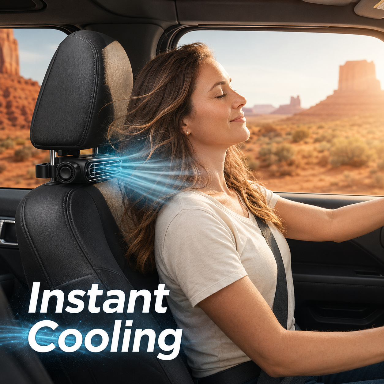 ☀️SUMMER SALE 50% OFF❄️💨 Rechargeable Clip On Car Seat Fan with LED Display