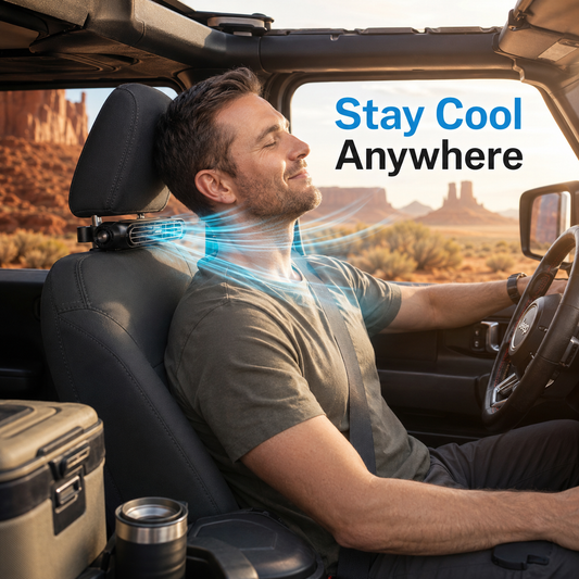 ☀️SUMMER SALE 50% OFF❄️💨 Rechargeable Clip On Car Seat Fan with LED Display