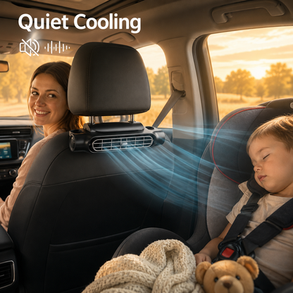 ☀️SUMMER SALE 50% OFF❄️💨 Rechargeable Clip On Car Seat Fan with LED Display