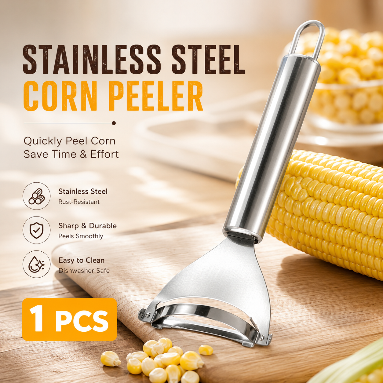 Stainless Steel Corn Kernel Remover Tool
