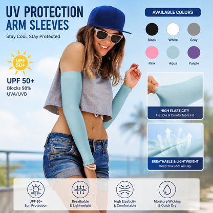 Cooling UPF 50+ UV Protection Arm Sleeves