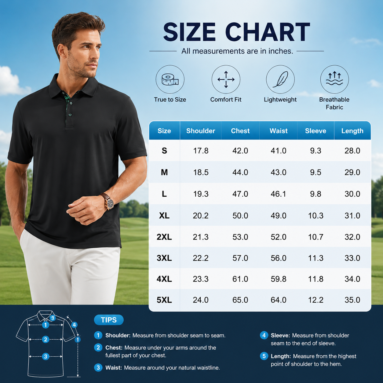Men’s Polo Shirts - Soft Cotton, Short Sleeve Comfort
