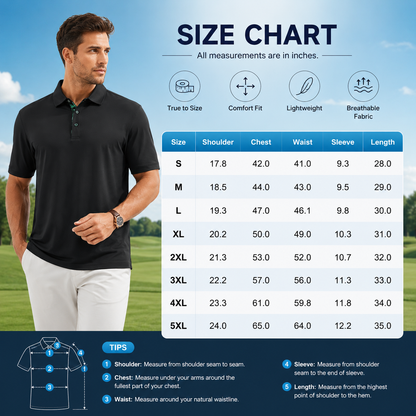 Men’s Polo Shirts - Soft Cotton, Short Sleeve Comfort
