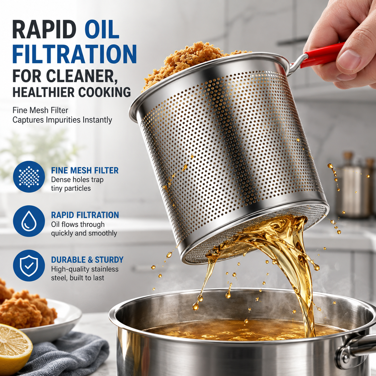 304 Stainless Steel Multifunctional Fryer
