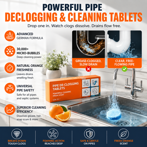 Powerful Pipe Declogging & Cleaning Tablets