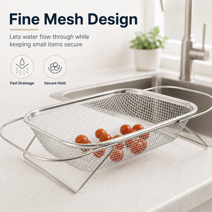 Adjustable Over the Sink Kitchen Strainer Basket