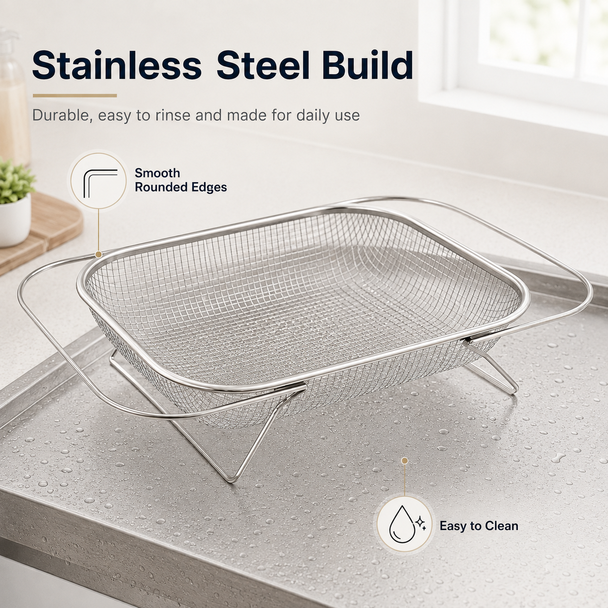 Adjustable Over the Sink Kitchen Strainer Basket