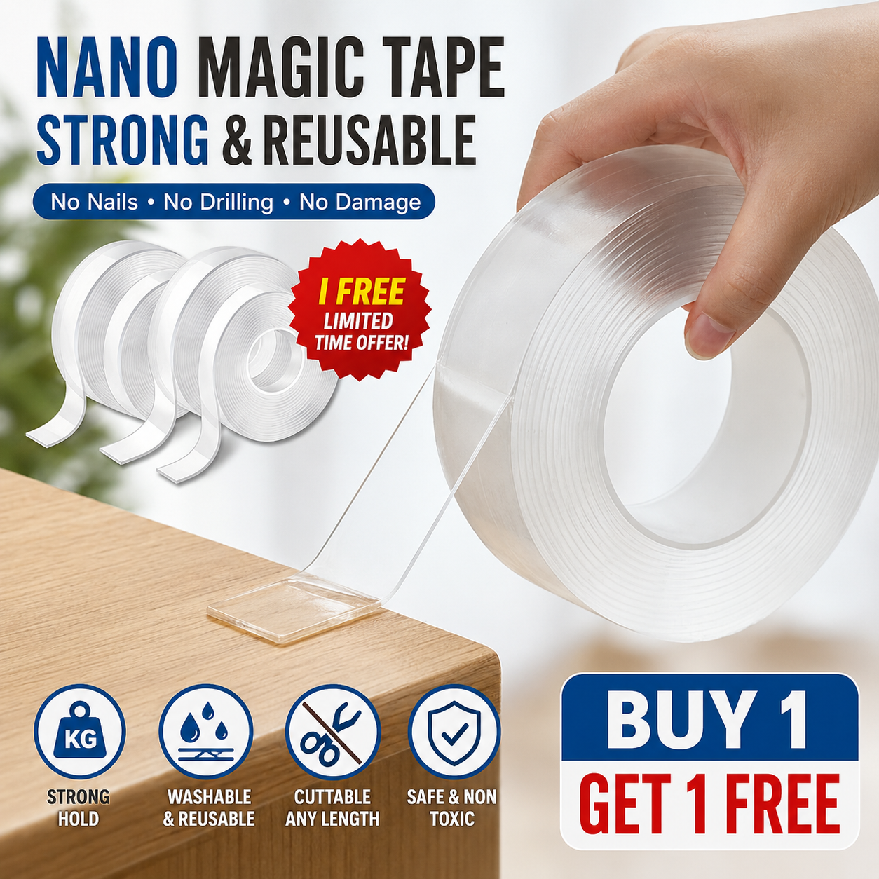 Nano Magic Grip Tape – 3 Meter