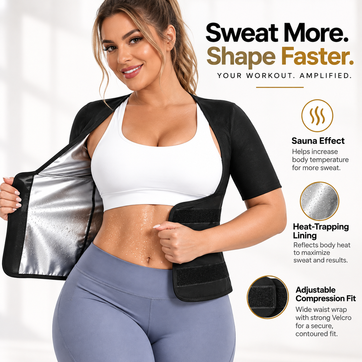 Women's Zip-Up Compression Shapewear Vest