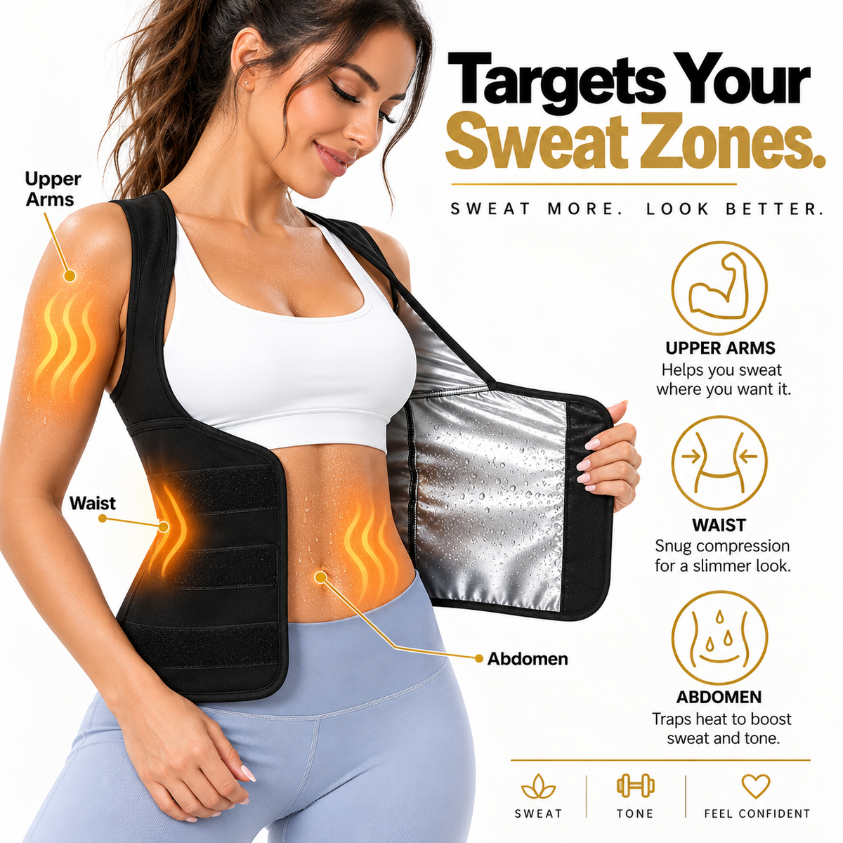 Women's Zip-Up Compression Shapewear Vest