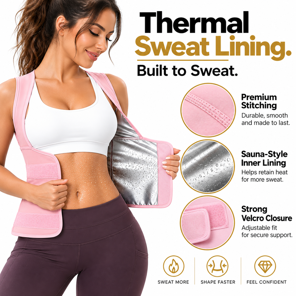 Women's Zip-Up Compression Shapewear Vest