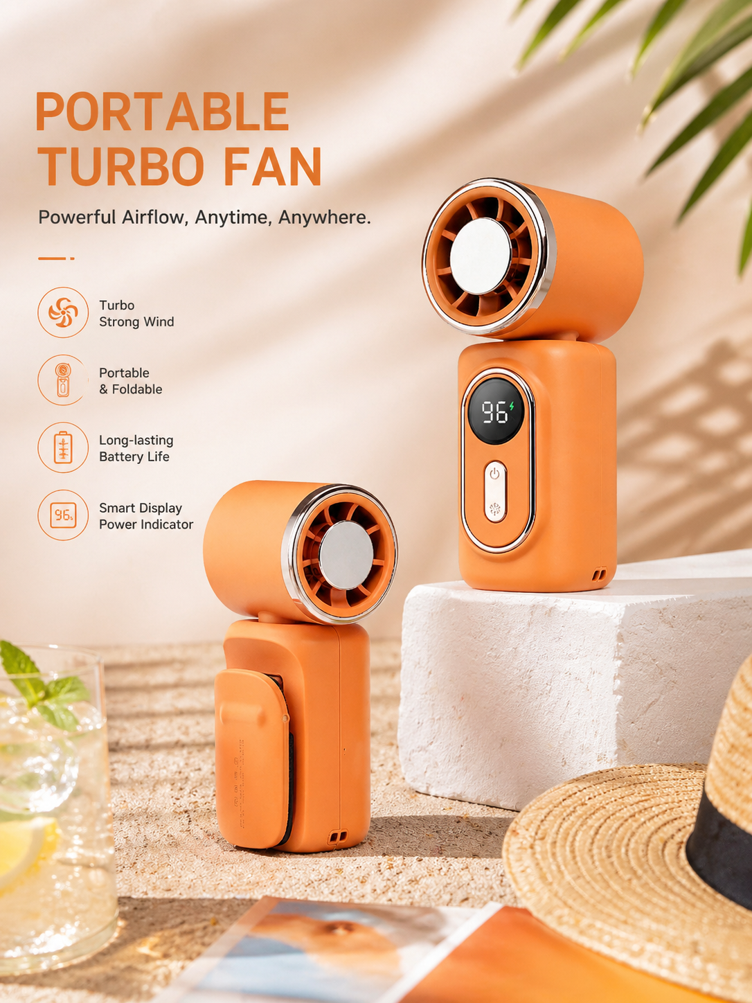 Portable 3 in 1 Clip Fan with Rechargeable Battery
