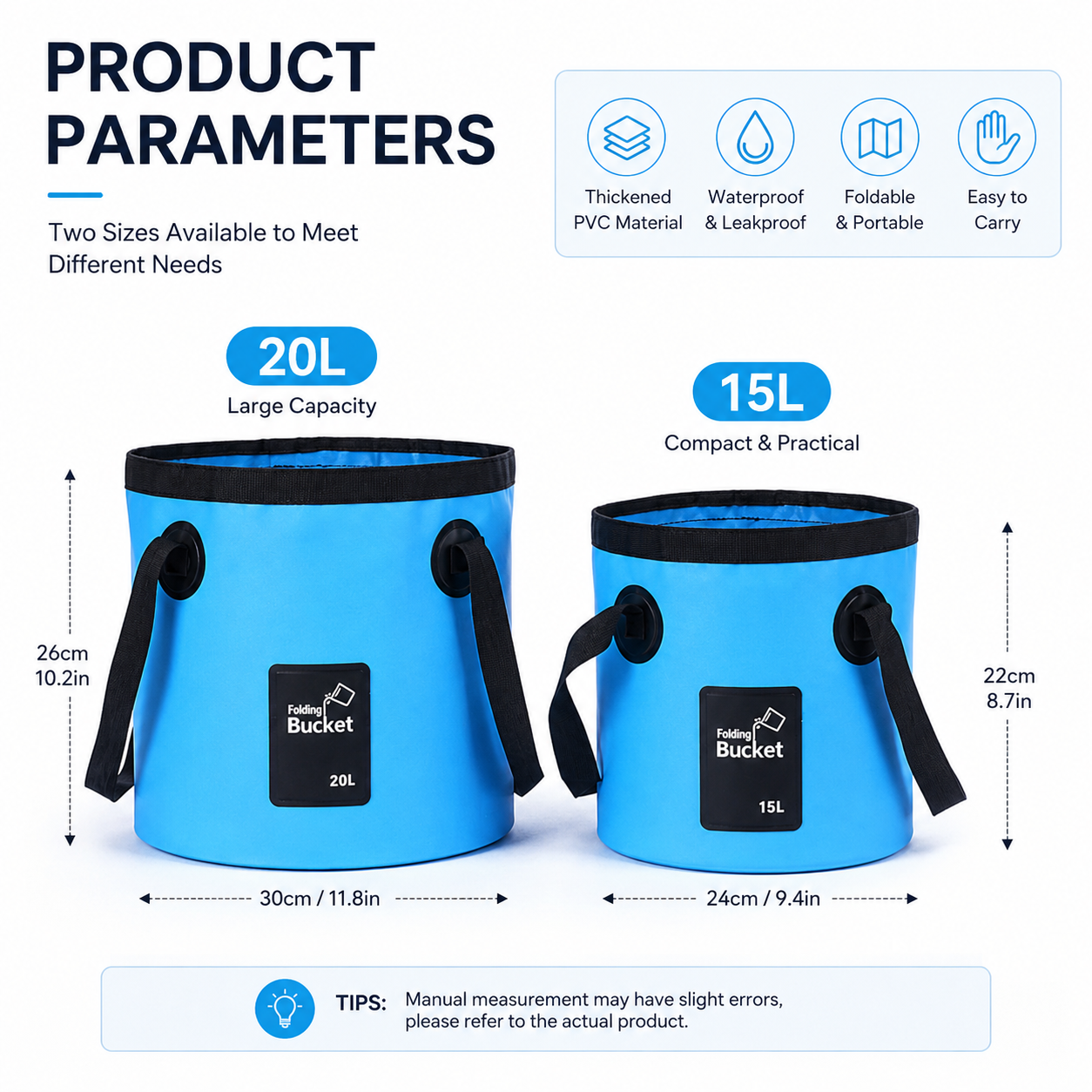 Portable Folding Water Storage Bucket