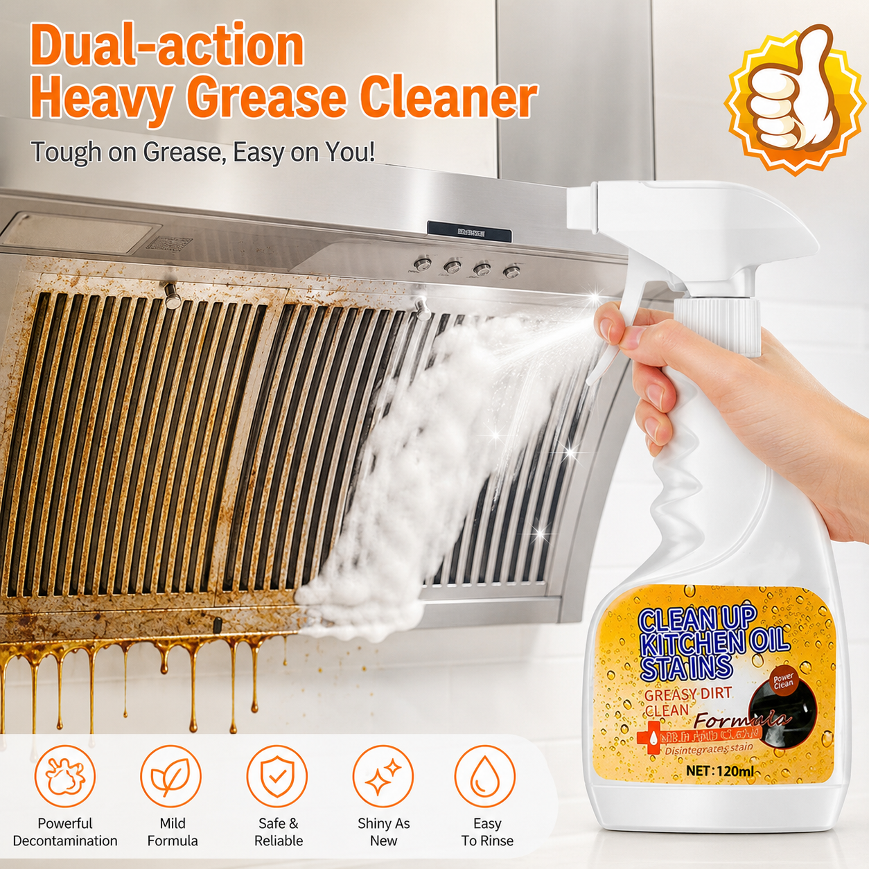 Multi-Purpose Kitchen Heavy Oil Cleaner Spray