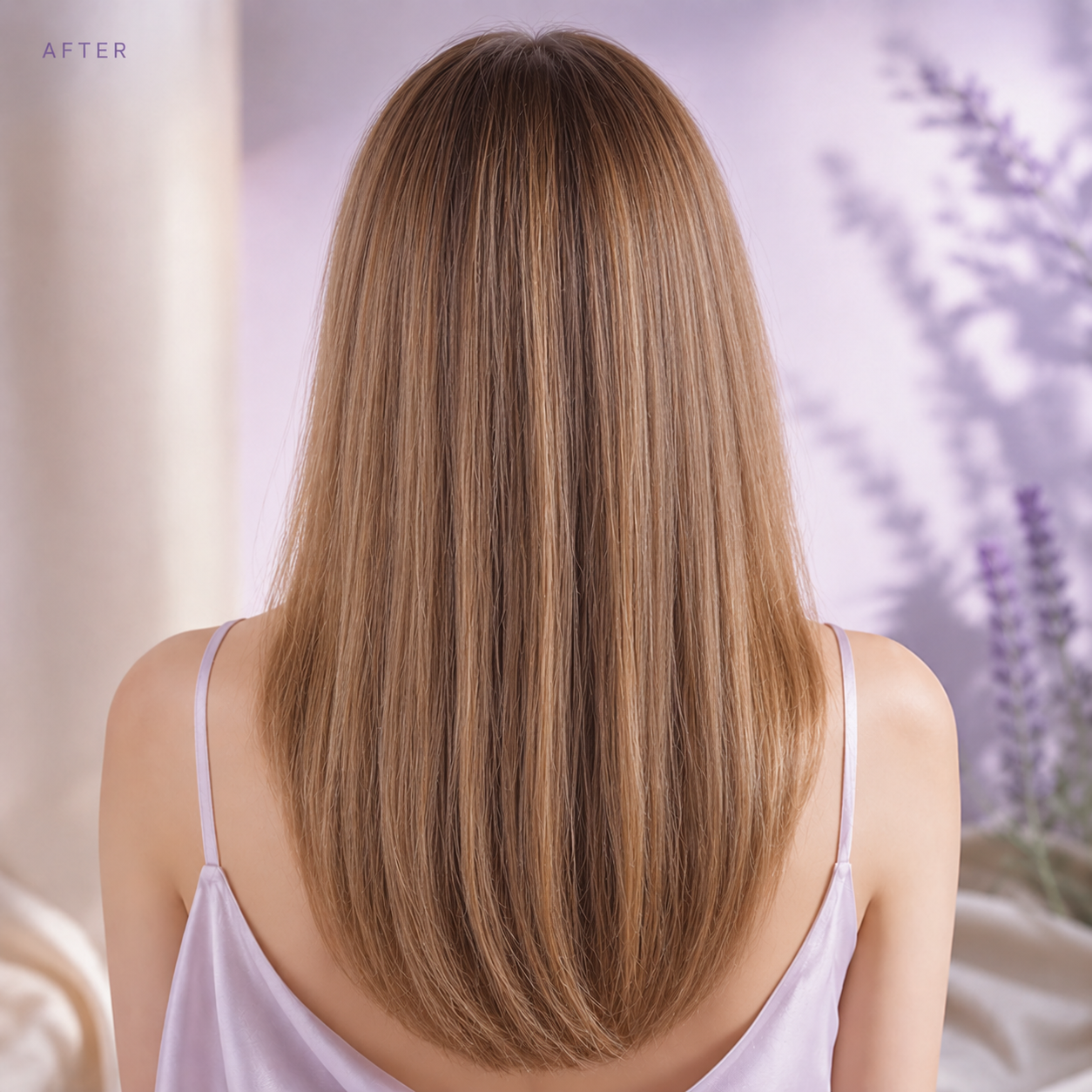 Hair after using rosemary and rice water hair spray