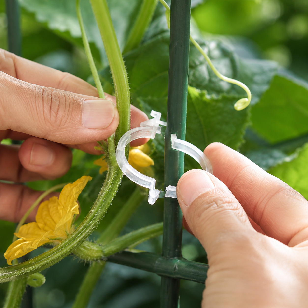 Plant Support Clips, Upright Growth Support for Tomato & Grape Vines【100pcs】