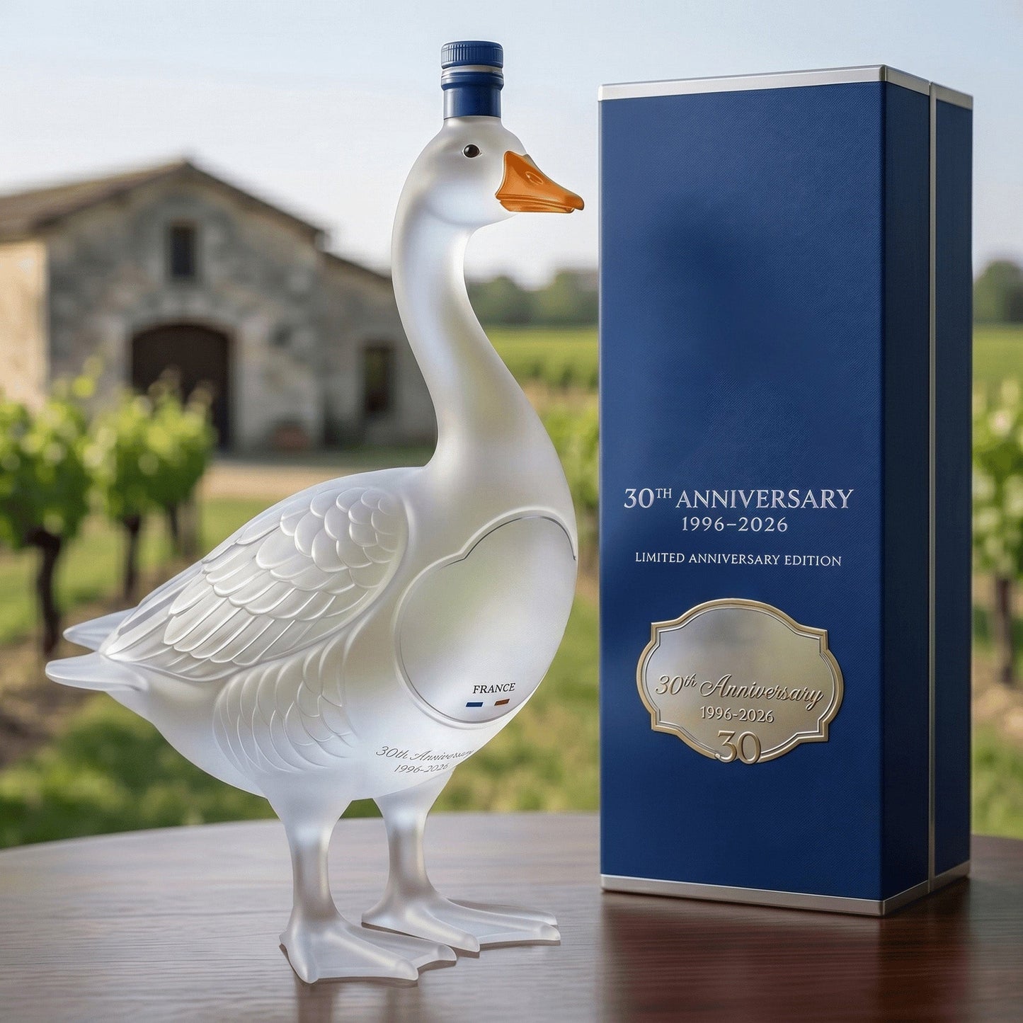 3D Sculpted Glass Vodka Bottle Anniversary Craft Decor